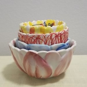 Anthropologie Biscuit Stacking Measuring Bowls